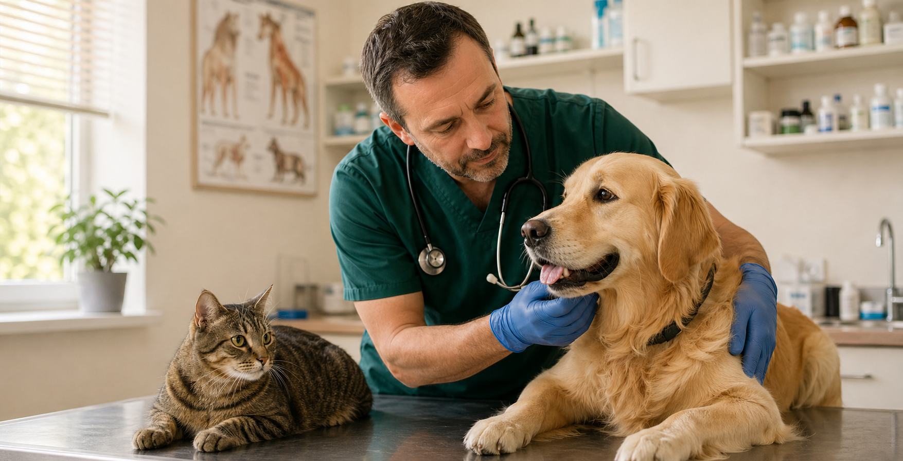 Kutya és macska vizsgálaton